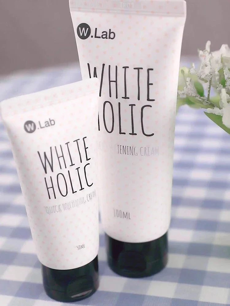 كريم مكياج كوري Wlab White Holic كريم أبيض سريع للوجه وتفتيح البشرة وتبييضها ومستحضرات التجميل البيضاء