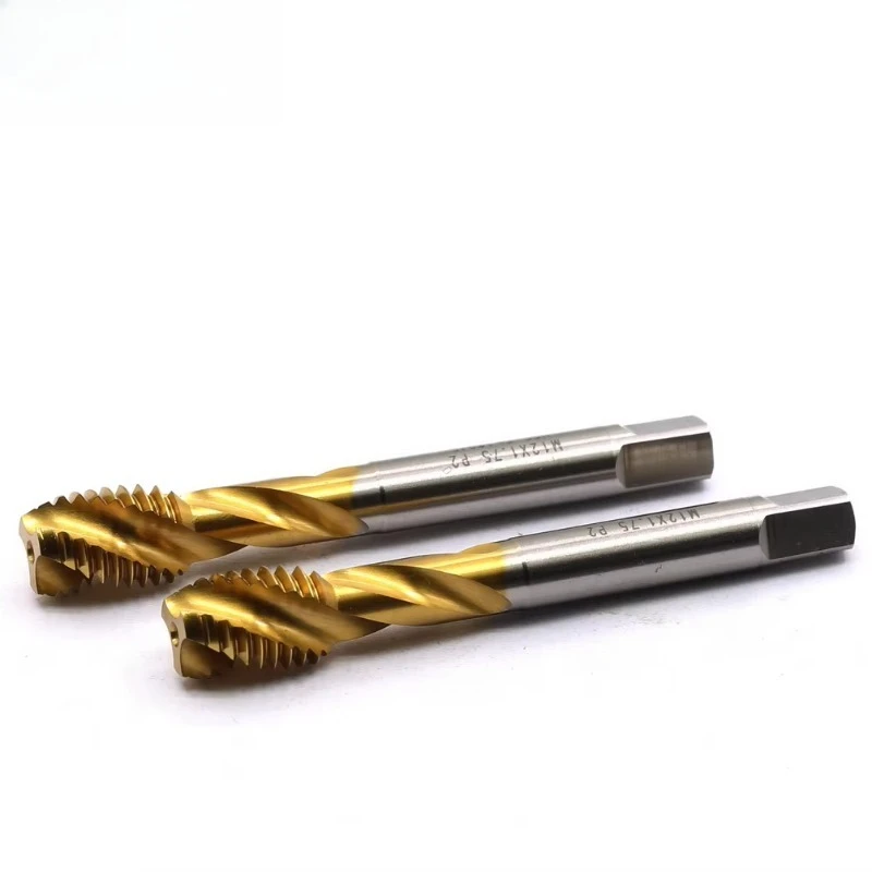 CNCマシン用M2.5×0.45錫コーティングスパイラルポイントタップ、より良い切屑除去のため