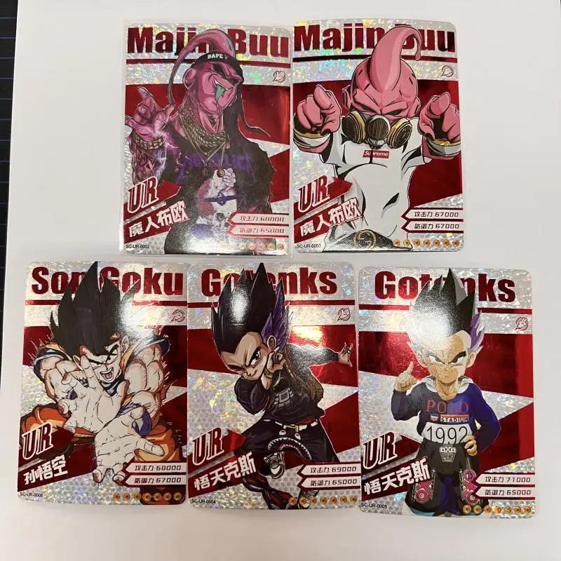 Cartas de Dragon Ball, Son Goku, Gotenks, Majin Buu, Torankusu, edición conmemorativa, personajes de Anime, colecciones de juegos, regalos de cumpleaños