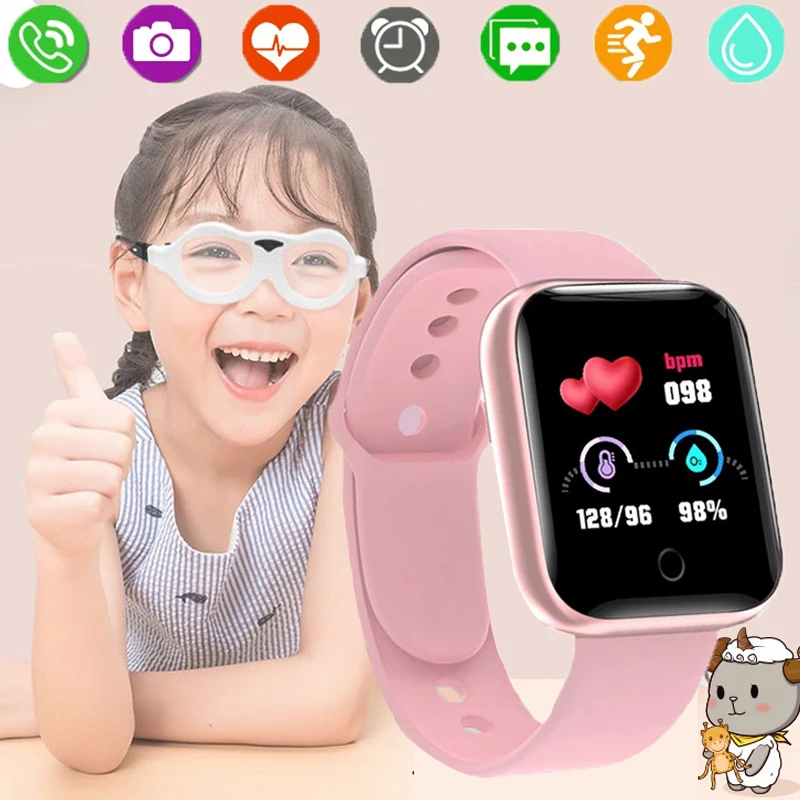 Connected Watch Child Children Smart Watch Fitness Tracker Heart Rate Monitor Blood Women Bracelet Y68 Boy Girl Wristwatches