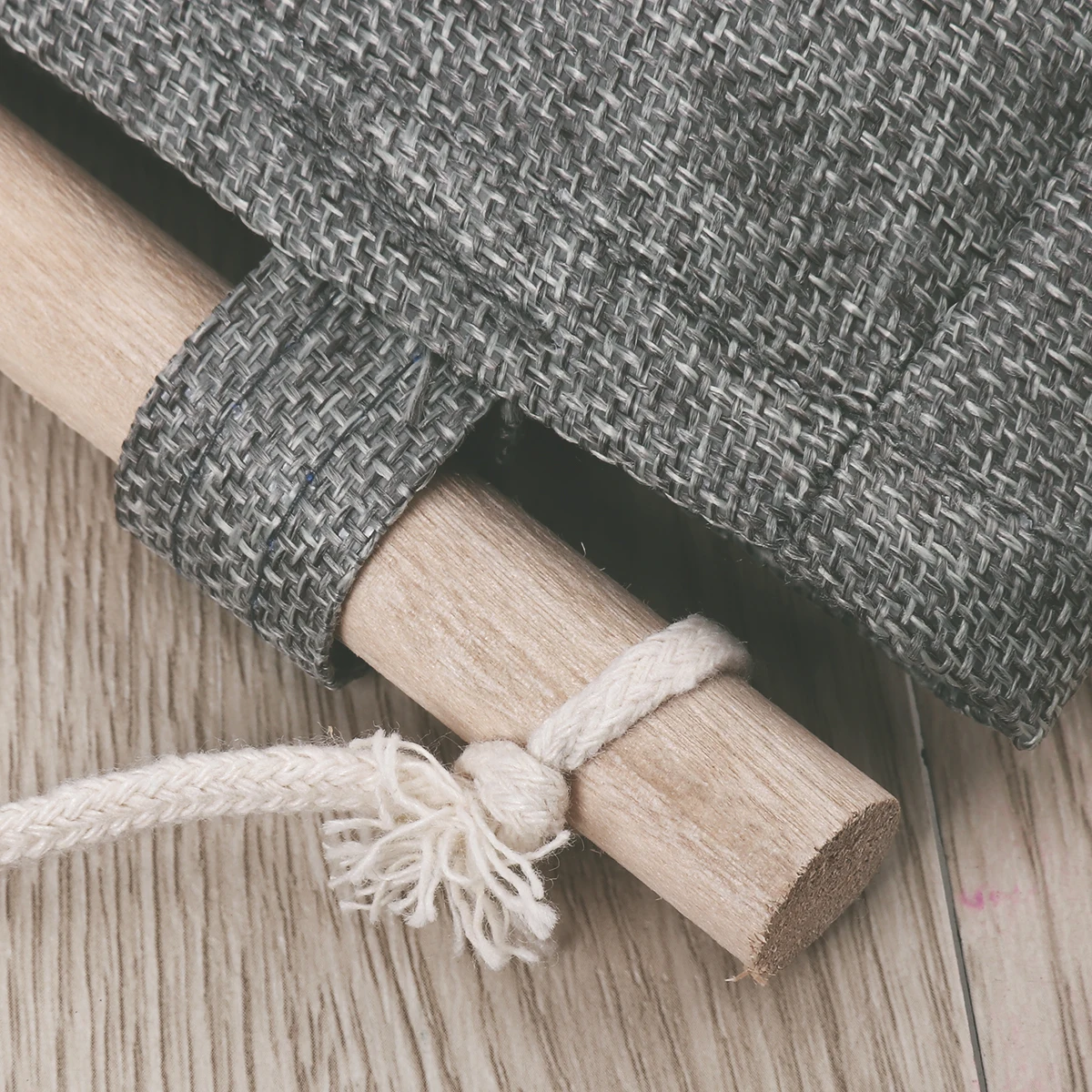 

Navy Wind Storage Bag Vintage Hanging Linen Organizer Wall Wooden Cotton Breathing Health Artistic Bedroom Kitchen Study