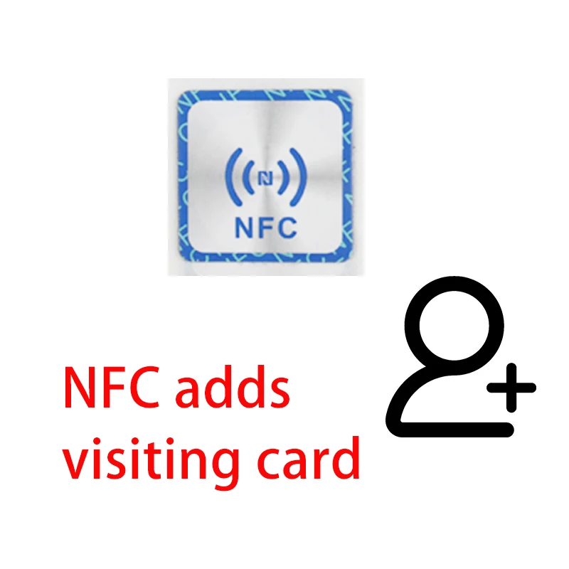 

10 шт. антиметаллическая наклейка NFC NFC Додает визитную карту 888 байт Ntag216 Этикетка