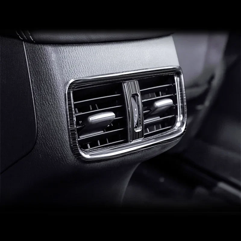 Rear Seat Console Air Conditioner Outlet Frame Cover Trim Garnish Decotive Stickers Car Styling For Mazda Atenza 6 2019 2020