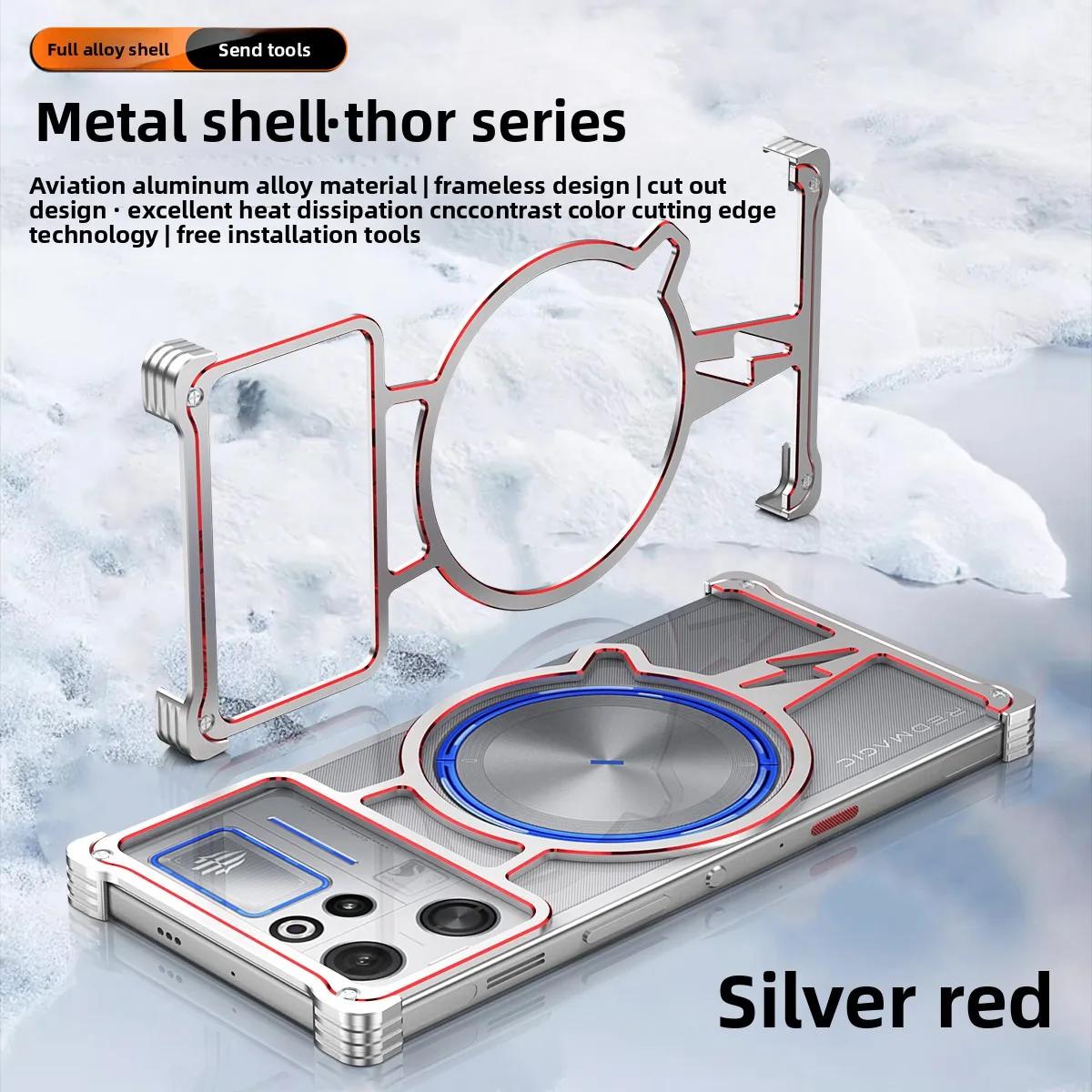 For ZTE Nubia Redmagic 12S 12 Pro Plus Case Magnetic Ultra-slim Aluminum Alloy Excellent Heat Dissipation Cover Shockproof Funda