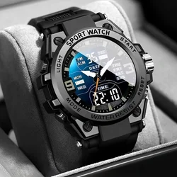 [Men's Digital Chronograph Watch] Multi-sport Chronograph Watch Men's Digital Quartz Watch With Alarm Luminous Date The Ideal Gi