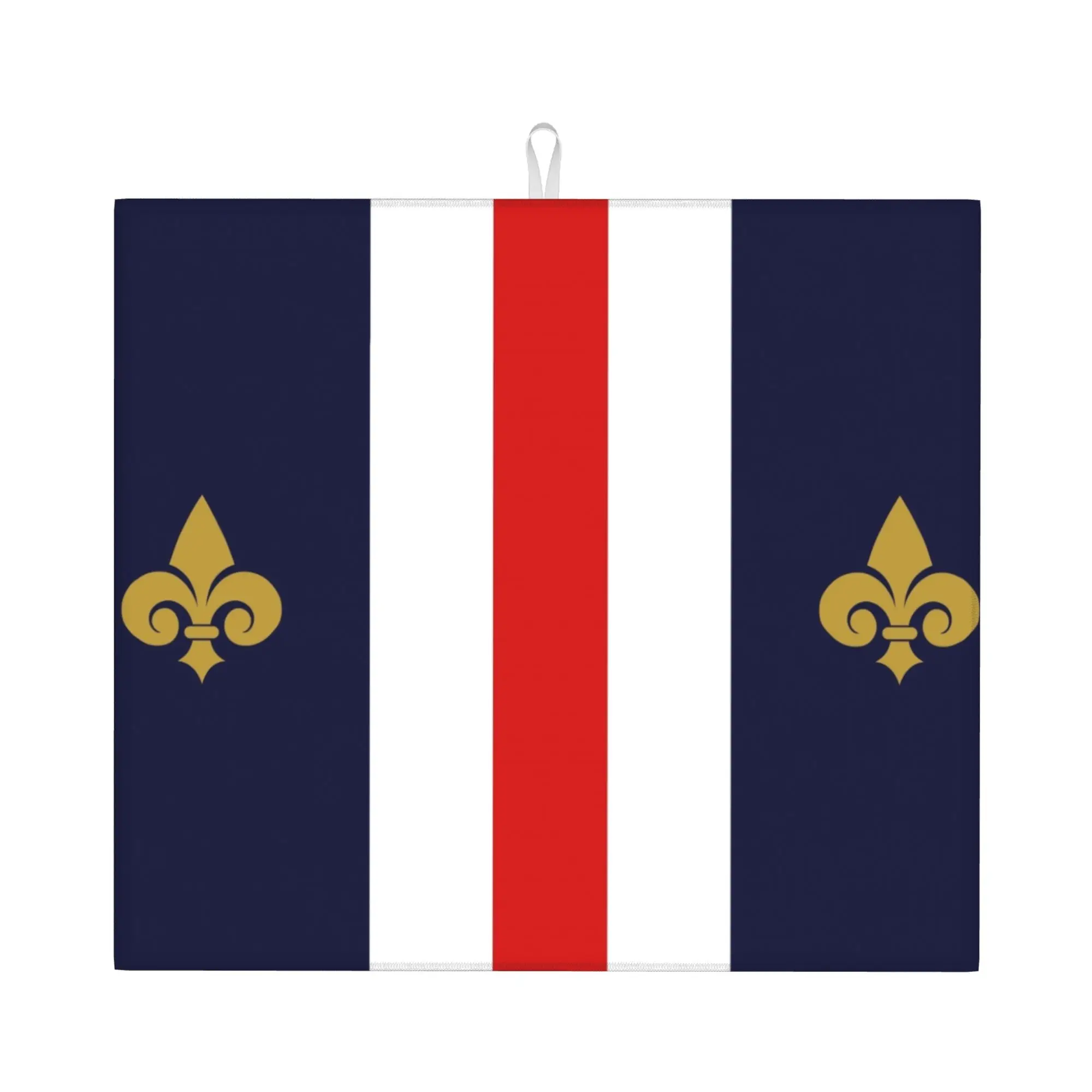 Fleur De Lis France French Flag Non Slip Kitchen Counter Protector Mat Barware Fleur-De-Lys Lily Flower Mat For Kitchen