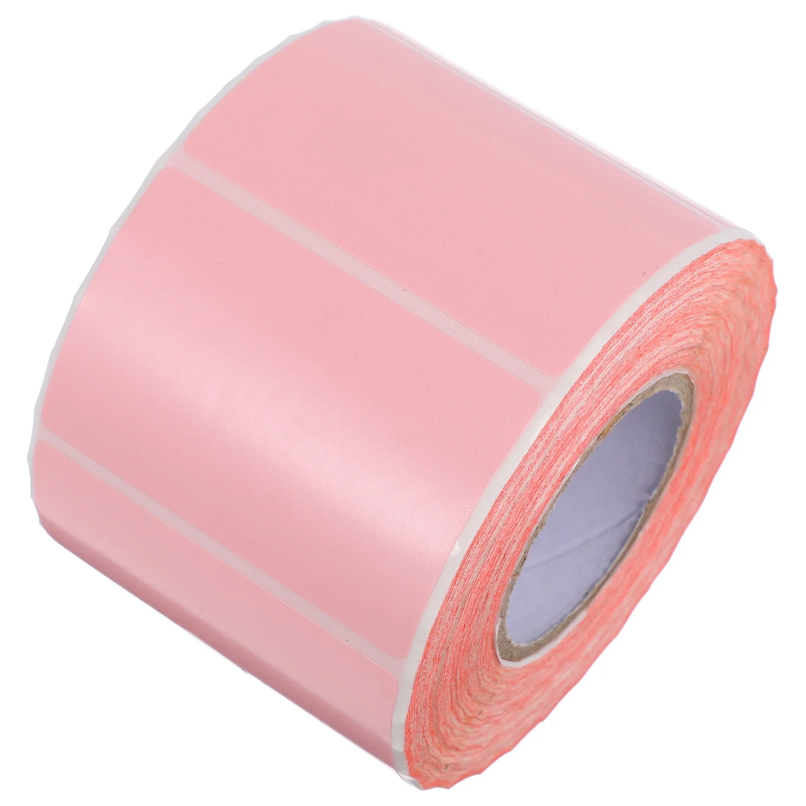 800 Label Termal 60x40mm Tahan Air Tanpa Lem Berlebihan Stiker Perekat Diri Warna Pink untuk Kantor Dapur Toko Teh Susu