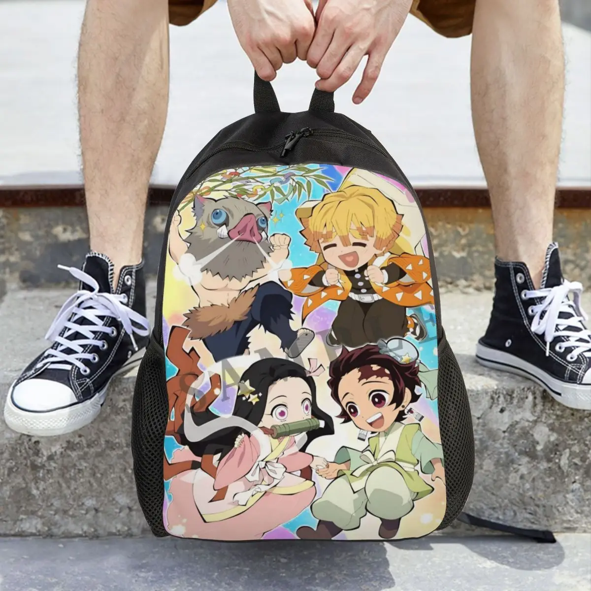 

Demon Slayer Dakimakura Kawaii Anime Teenage Backpack Student Hiking Travel Daypack for Men Women Laptop Computer Canvas Bags