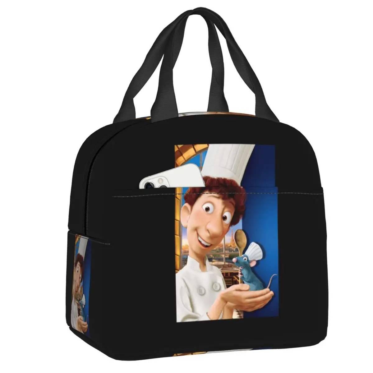 

Изолированные сумки для обеда в стиле аниме «Рататуй» для работы, школы, Alfredo Linguini Remy, многоразовый термохолодильник, коробка для бенто для женщин и детей