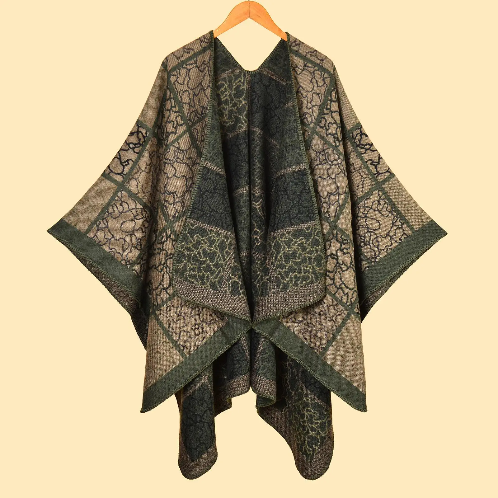 

Ele Women's Camere Scarf oulder Wrap id Lines Warmth Long Sve Autumn Chinese Brand Faion Accories