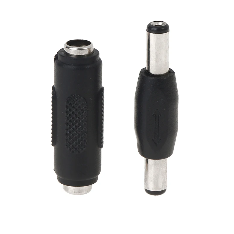 1pc DC 5.5*2.1mm Double Male To Male Jack Female To Female Socket Plug Connector Jack Adaptor-F(x)
