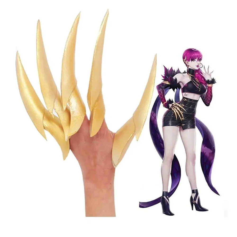 LOL KDA Evelynn Cosplay Props EVA Nail Paw Gloves Cosplay Accessories for Unisex