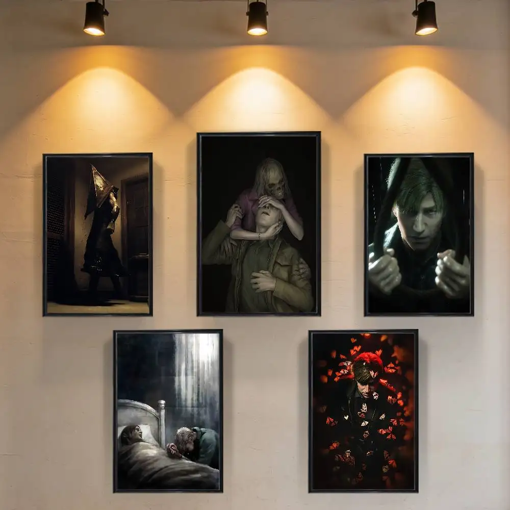 

movie James game Silent Hill High Quality Dorm Living Room Aesthetic Wall Decoration Painting Poster Stickers Gift
