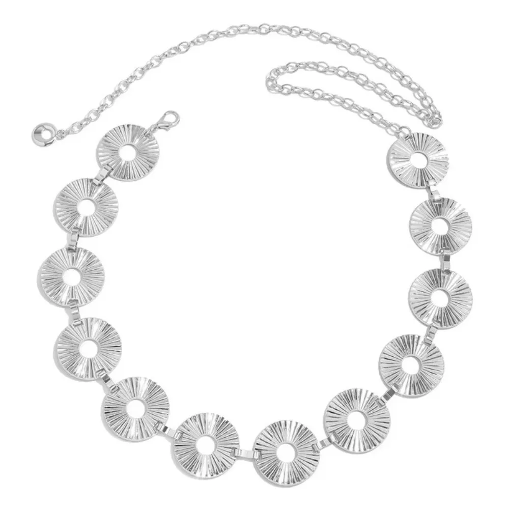 

Sexy Luxury Metal Chain Belt Adjustable Gold Silver Waist Belt Punk Style Chain Waistband For Women