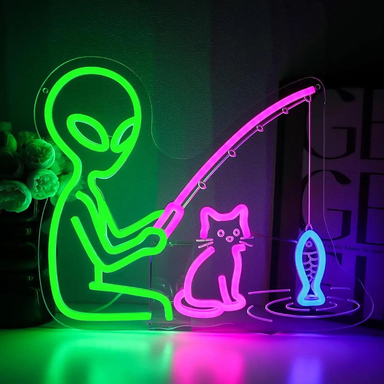 

Alien Neon Sign Art Wall Light USB LED Neon Light for Gaming Room Club Party Beer Bar Bedroom Decoration neon personnalisé Gift