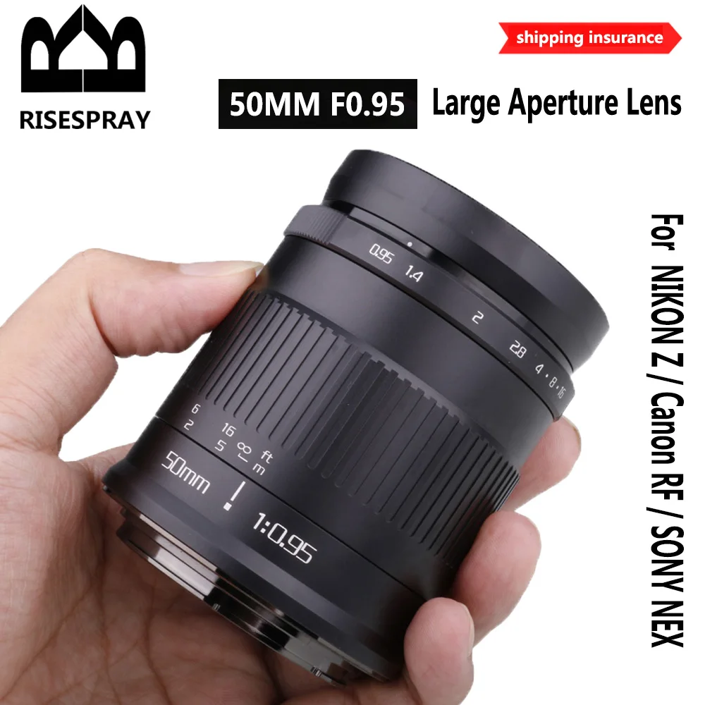 

RISESPRAY 50mm F0.95 Full Frame Lens Large Aperture Night Scene Micro Single Camera Lenses manual For Nikon Z5/Z6/Z7/Z6II/Z7II