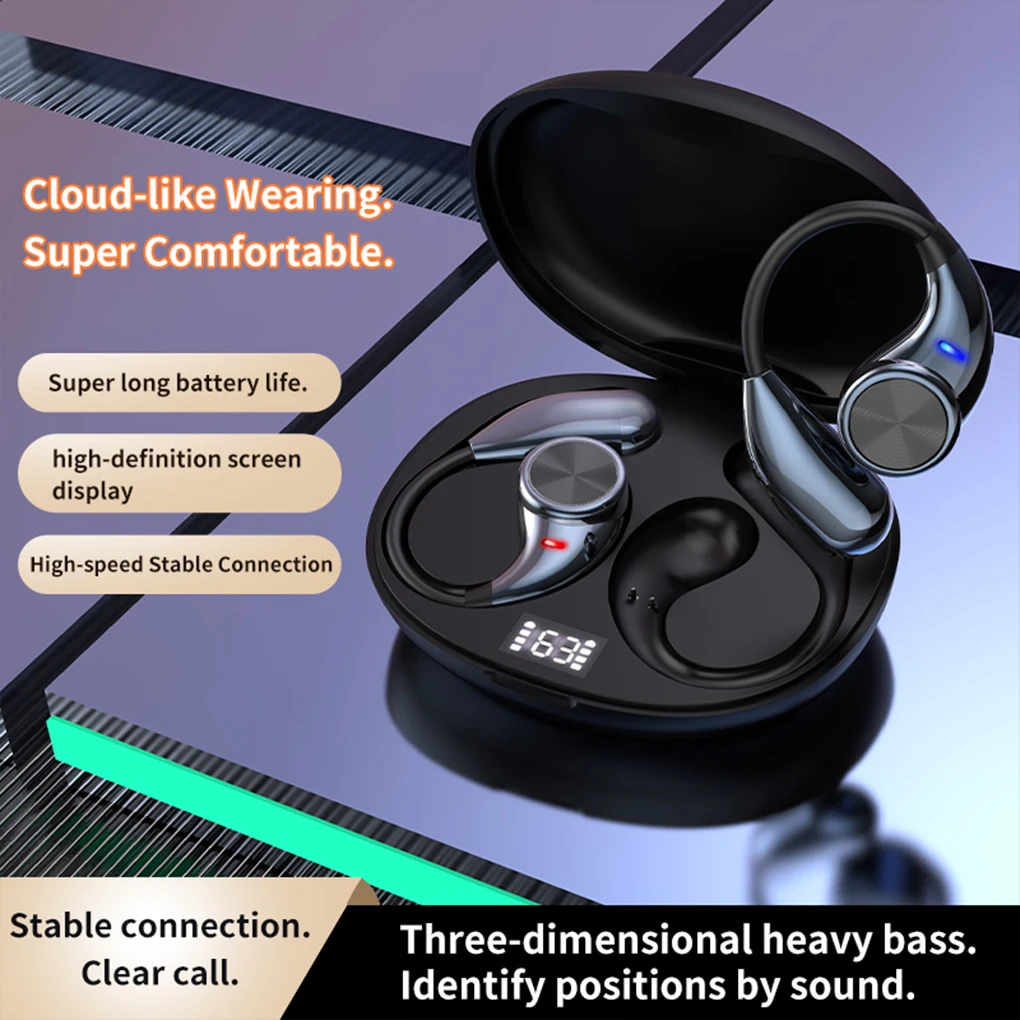 

Ушной крючок Bluetooth-наушники Открытые открытые наушники Дисплей мощности Длительный срок службы батареи Прослушивание музыки Удобная гарнитура