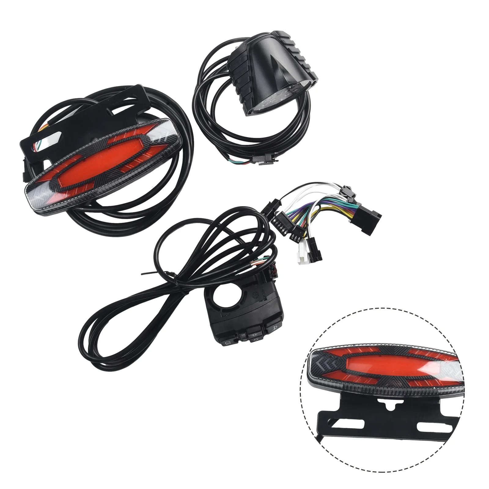 

Headlight Lamp Outdoor Parts 12W High Power 150cm Length 36V/48V Bike Turn Signal Electric Bicycle High Quality