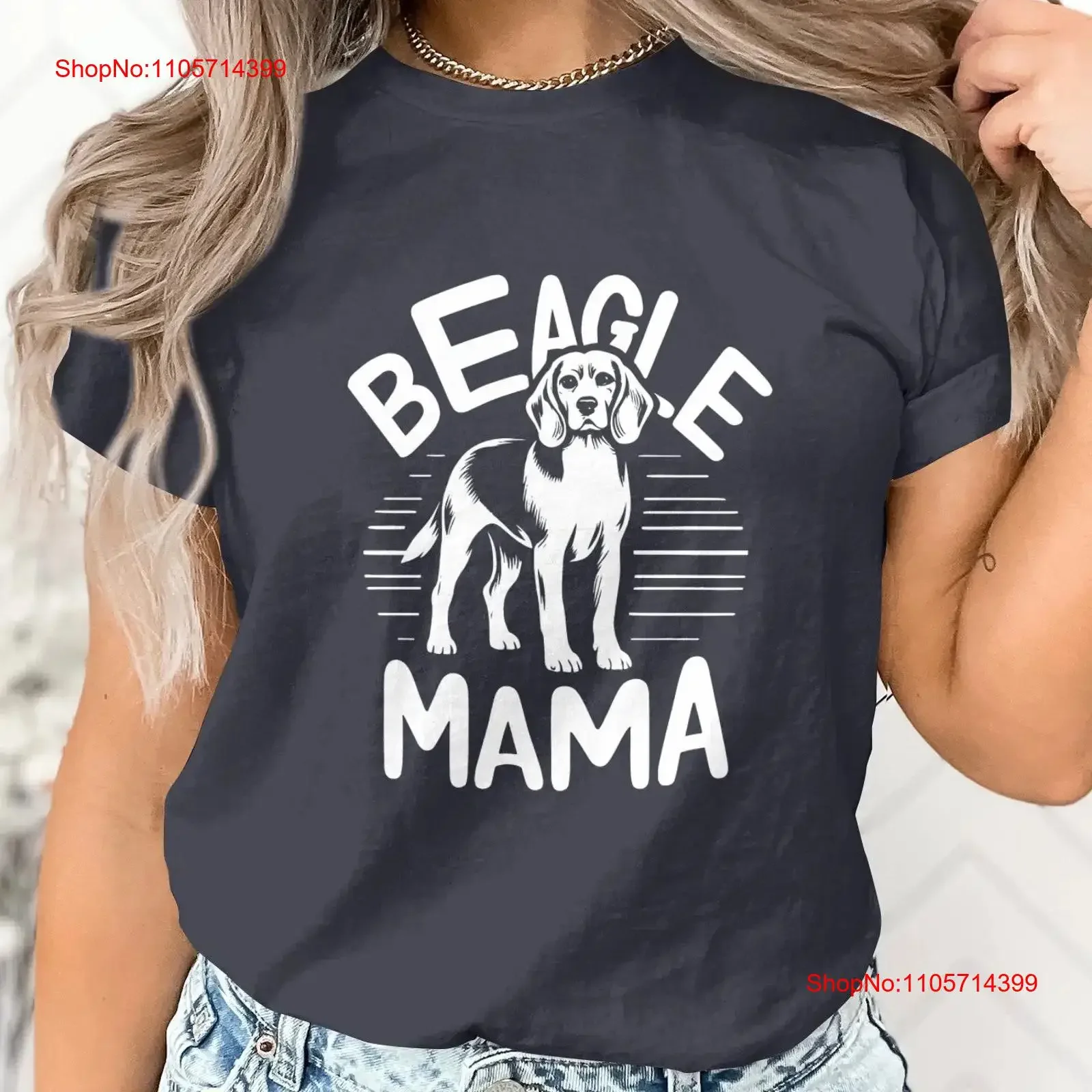 Beagle Mama T Shirt Dog Lover for Mom Cute Perfect Pet Owner Ideal vintage Washed Stylish Top For Everyday Wear Slightly Unisex