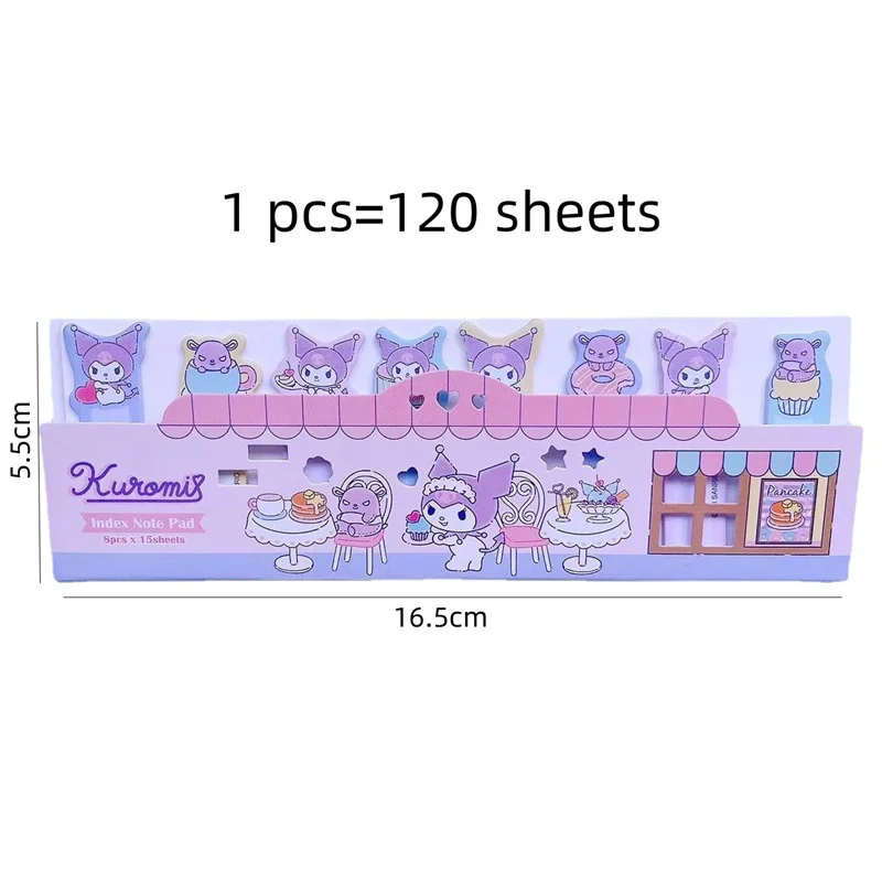 24pcs/lot Sanrio Melody Kuromi Cinnamoroll Memo Pad Sticky Notes Stationery Label Notepad Planner Sticker Post School Supplies