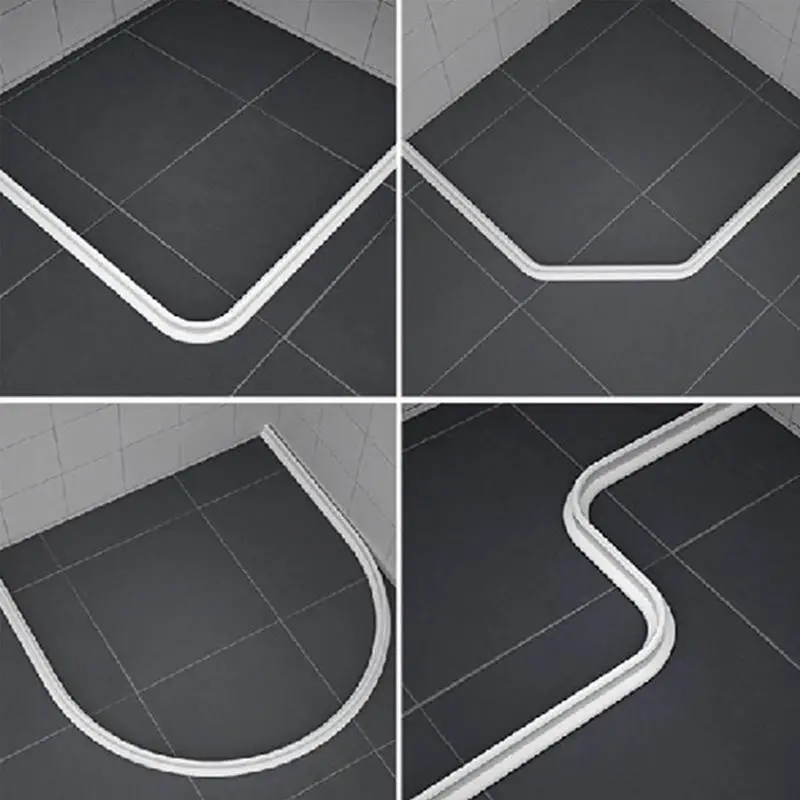 Shower Threshold Water Dam Collapsible Shower Barrier Water Stopper Retention System Dry and Wet Separation Shower Water Guard