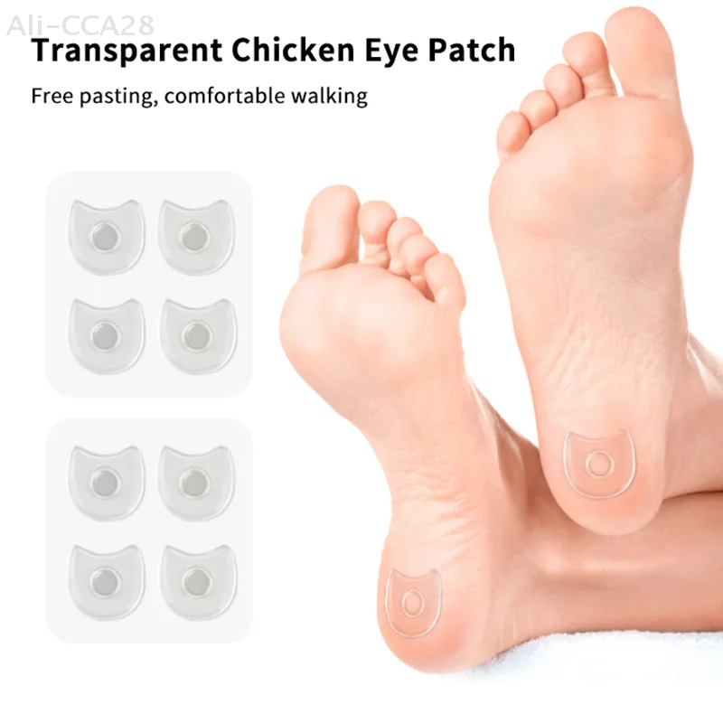 발과 발가락 통증을 완화하기 위한 부드러운 실리콘 콘 패드 4개/개 간호 패드 굳은살 보호 패드