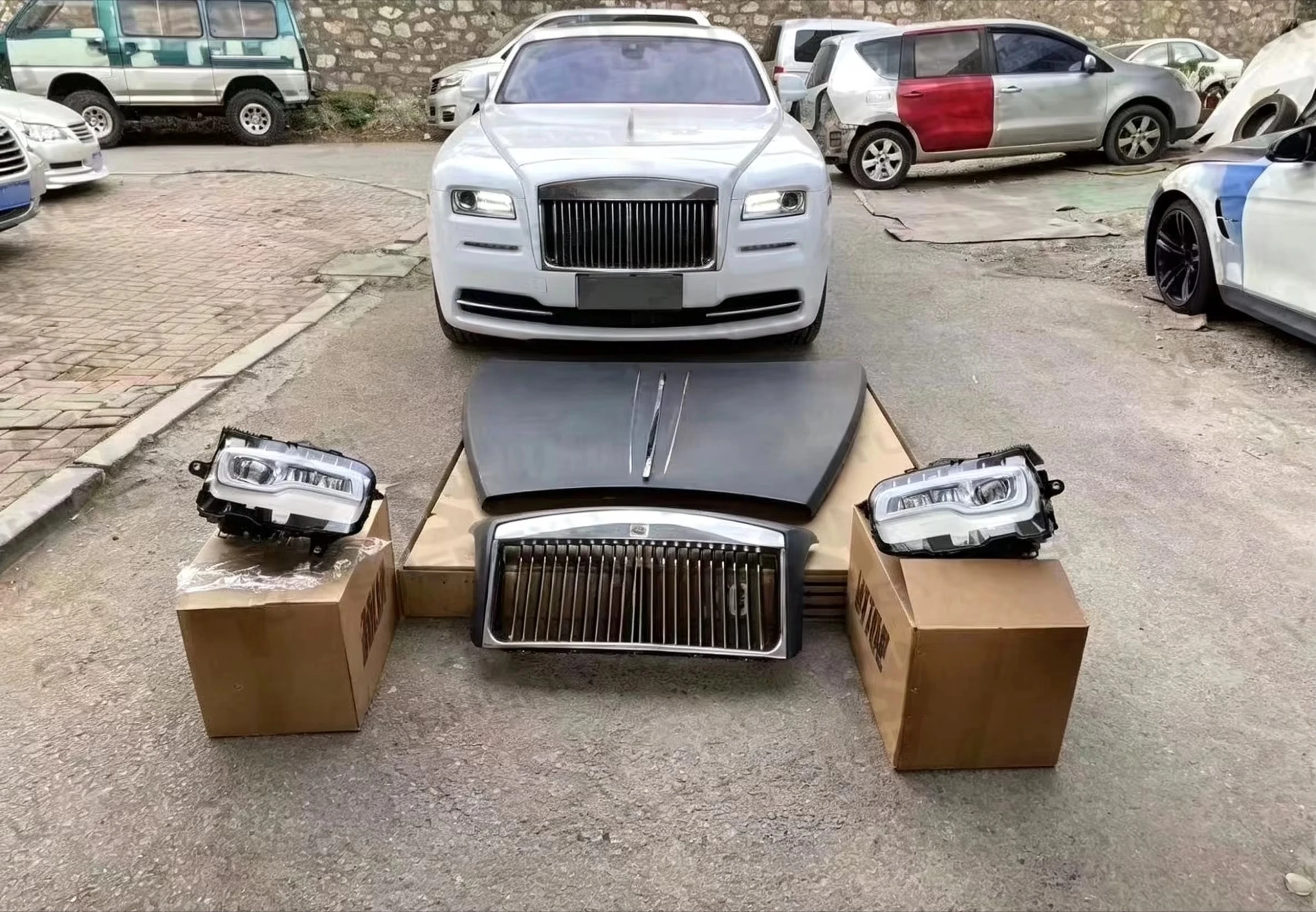 Luxury Custom BodyKit for  Wraith 1 Upgrade to 2 2015-2017 Upgrade to 2021+ New Facelift Front Rear Bumpers Suitable