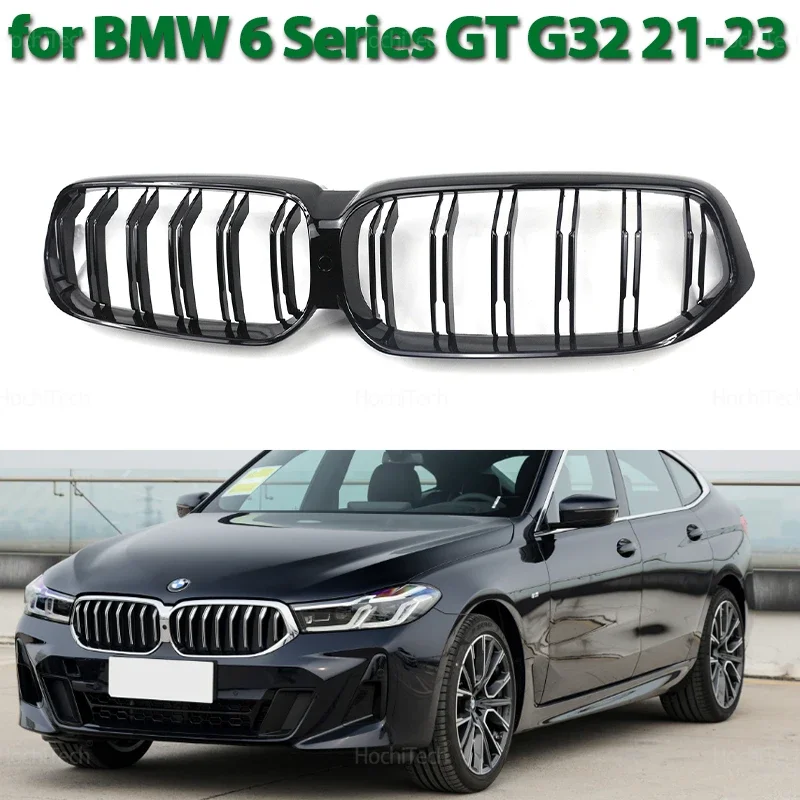 Car Front Bumper Kidney Grille Grill Fit For BMW G32 6GT 6 Series Gran Turismo Facelift 2020-2023 ABS Modified Part Accessories