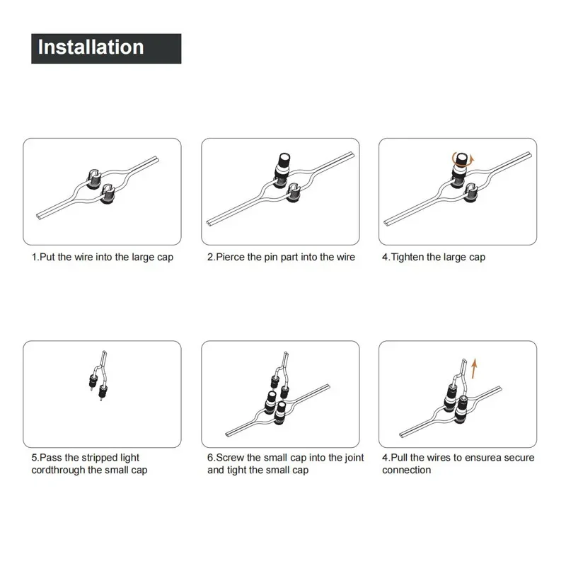 Fastlock Crimp Wire Terminal Piercing Connector Quick Electrical Cable Connector Wire Waterproof