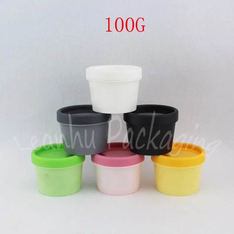 100G Plastic Cream Jar , 100CC Mask / Cream / Powder Sub-bottling , Empty Cosmetic Container ( 20 PC/Lot )