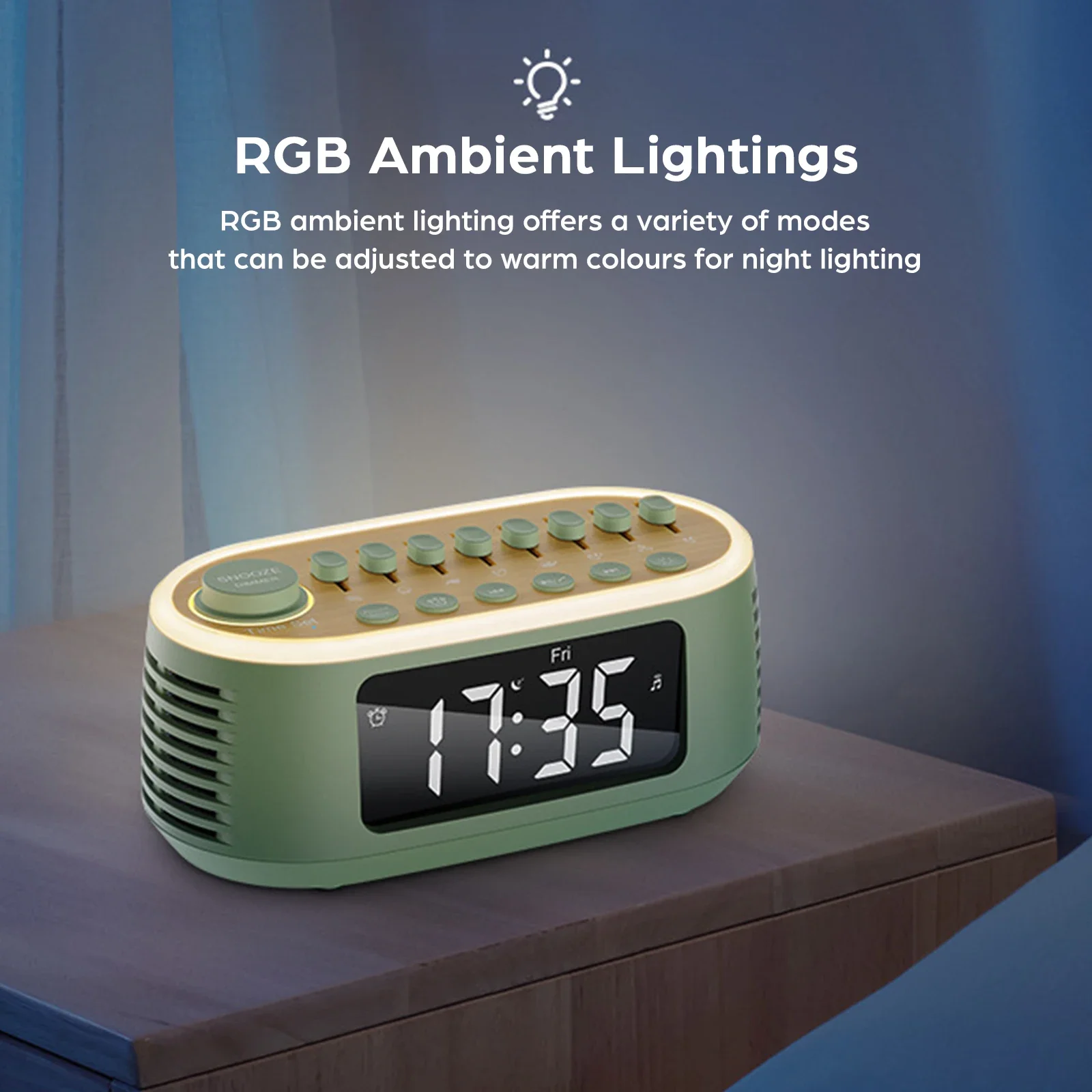 RGB سمّاعات بلوتوث الأبيض الضوضاء صندوق تشغيل الموسيقى النوم المعونة مكبرات الصوت توقيت آلة إيقاف التشغيل هيئة التصنيع العسكري 8 مجموعة طبيعة الصوت الاطفال الكبار هدية