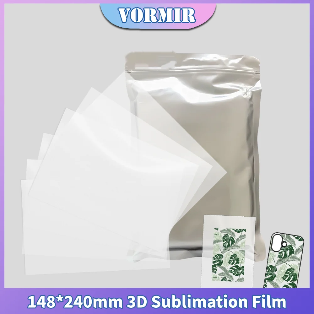 

VORMIR 50pcs A4 3D Sublimation Film PET Thermal Heat Press Transfer Printing For iPhone 17 DIY Mobile Phone Case Printer Machine