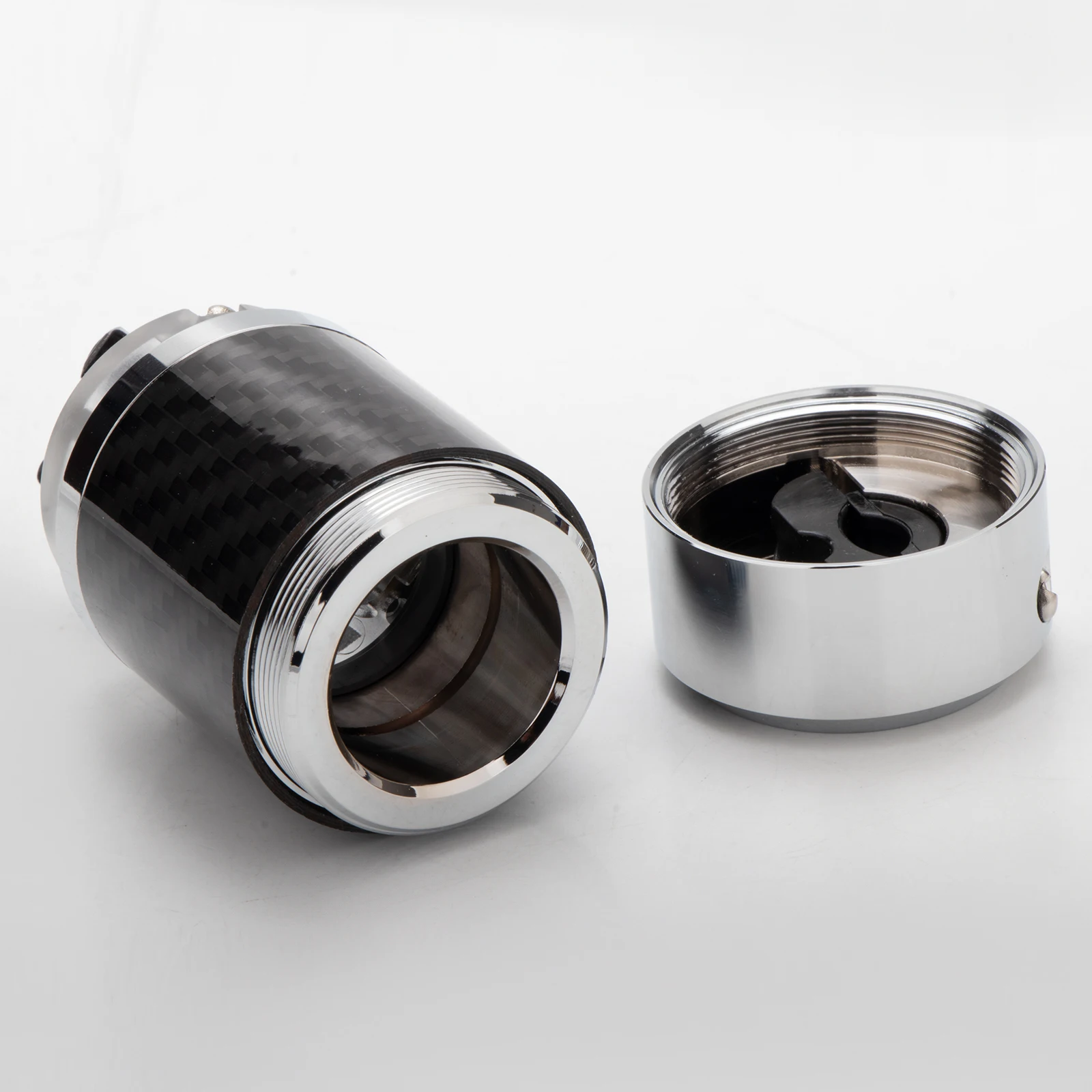 Paar EU-Schuko-Stecker Schwarz Kohlefaser 2-polig EU EUR Schuko-Netzstecker Gold/Rhodium-beschichtet DIY Netzadapter – Detail 15