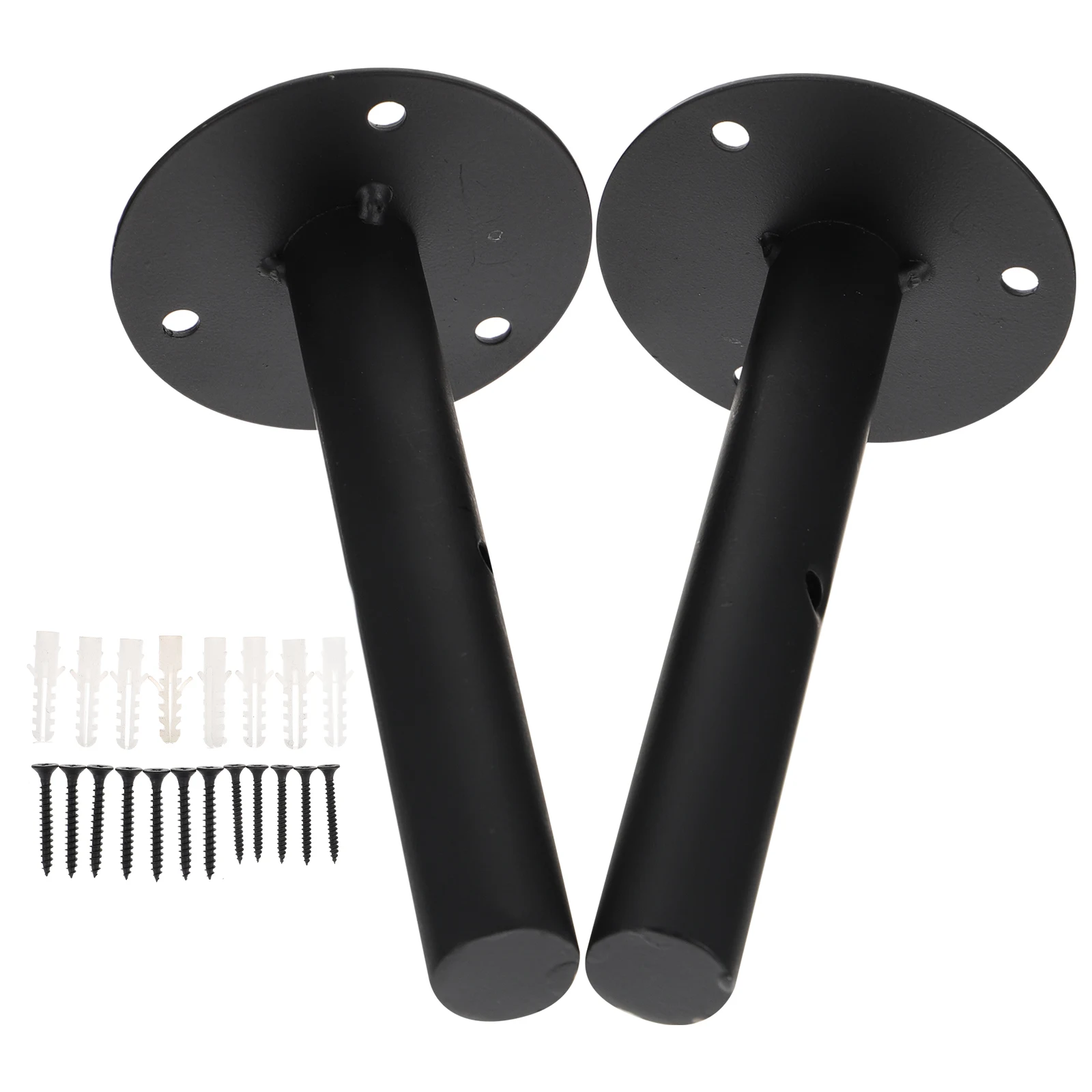 

2pcs Pipe Shelf Brackets Iron Pipe Floating Wall Mount DIY Support Storage Shelf Support Solution Modern Style Hardware