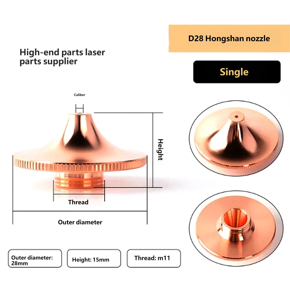 10Pcs High-Speed WSX Laser Cutting Nozzle with 28mm Diameter, Compatible with Precitec Penta Fiber Laser Welding Components