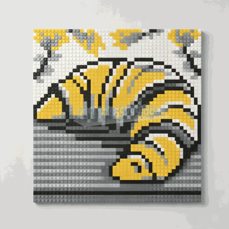 2305PCS Golden Croissant Food Model MOC Custom Puzzle DIY Creative Assembly Educational Building Blocks Decoration Display Gift