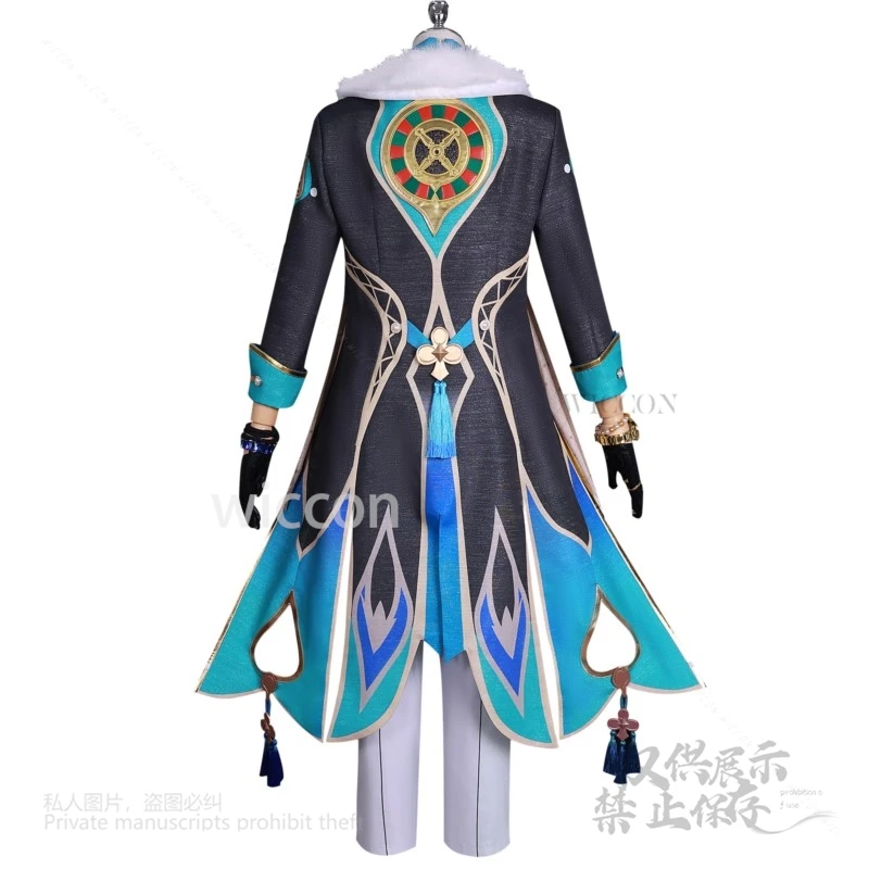 Aventurine Cosplay Costume Anime Game Honkai Star Rail Full Set Outfit Uniform Aventurine Shoes Props Wigs For Man Customized