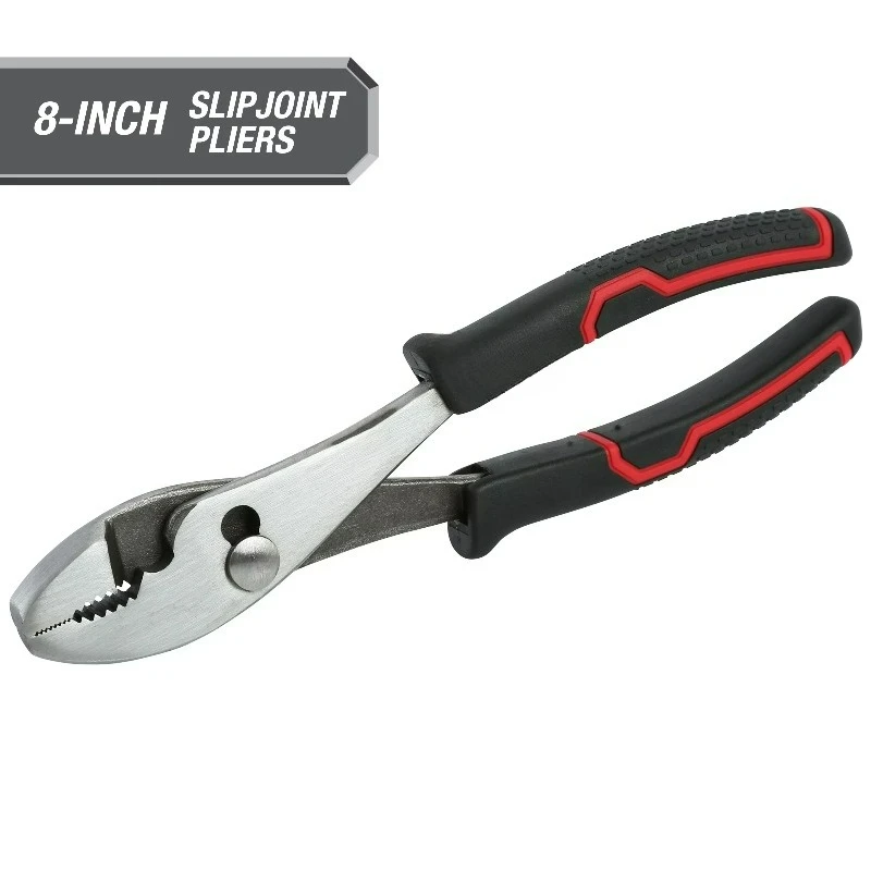 8-Inch Slip Joint Pliers with Ergonomic Comfort Grips, Black