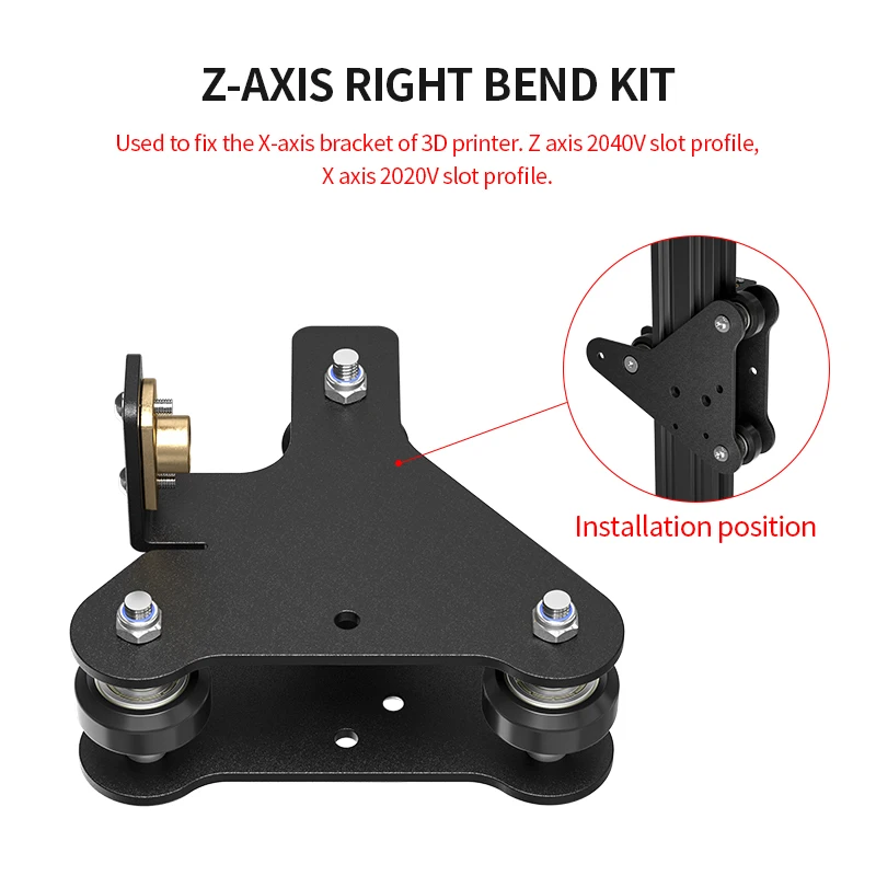 

3D Printer Parts X/Z Axis Motor Mount Bracket Right Z/X-Axis Front/Back Motor Mount Plate With Wheels For CR-10 Ender-3 Upgrade