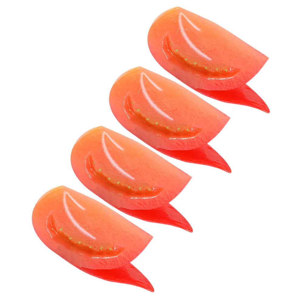 4 Pcs Props Simulated Tomato Tomatillo Fake Food Pvc Mini Artificial Vegetable Decoration