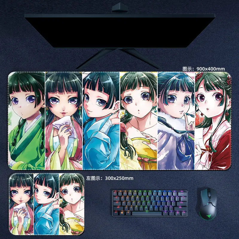 Anime The Apothecary Diaries Mouse Pad Maomao Jinshi XXL Large Mousepad Computer Keyboard Padding Manga Accessories Desk Mat