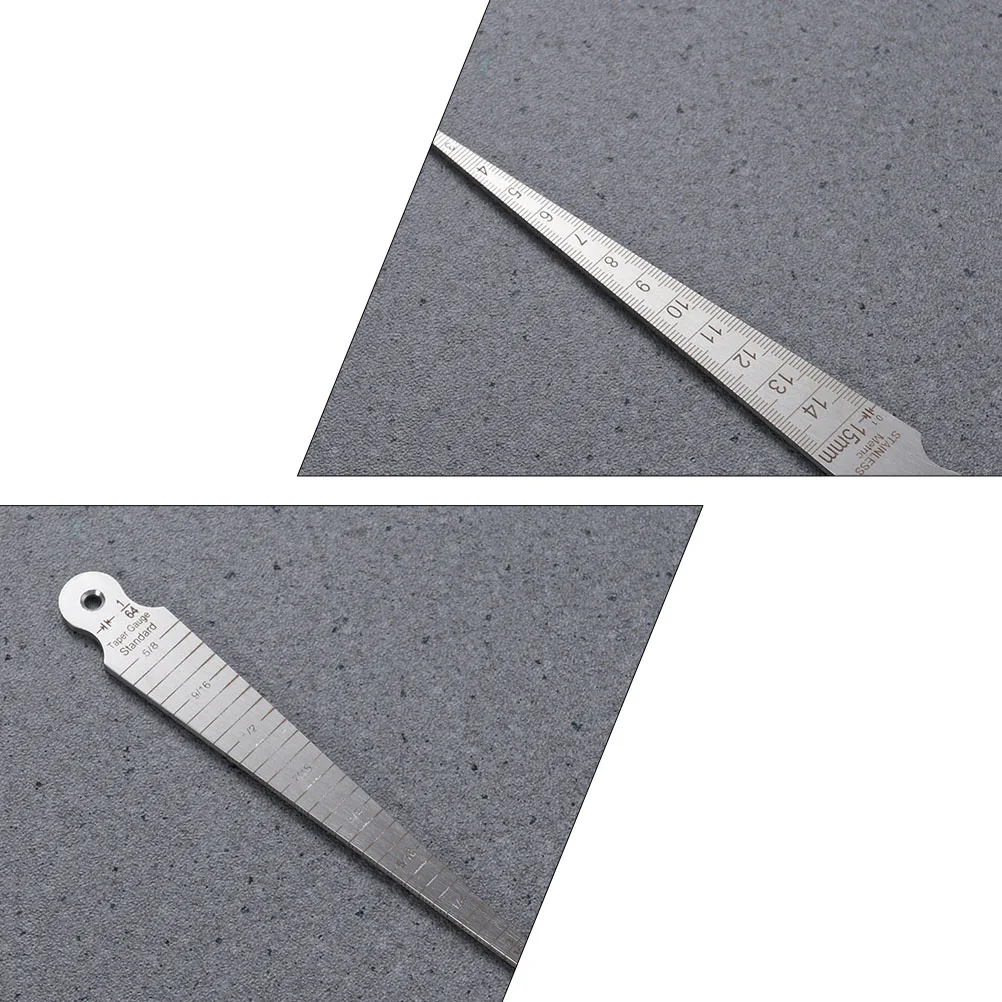 

2pcs Taper Gauge Stainless Steel Measuring Ruler Welding Inspection Gauge High Precision Practical Miniature Lightweight