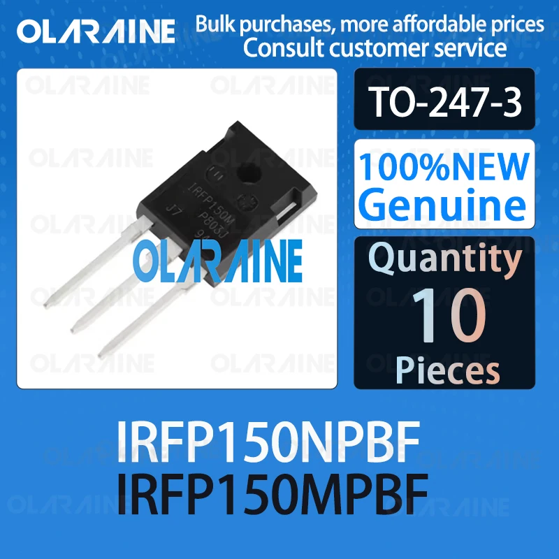 

IRFP150NPBF IRFP150MPBF TO-247-3 100%New N-Channel Transistor MOSFET IC chip circuit controller sensor olaraine