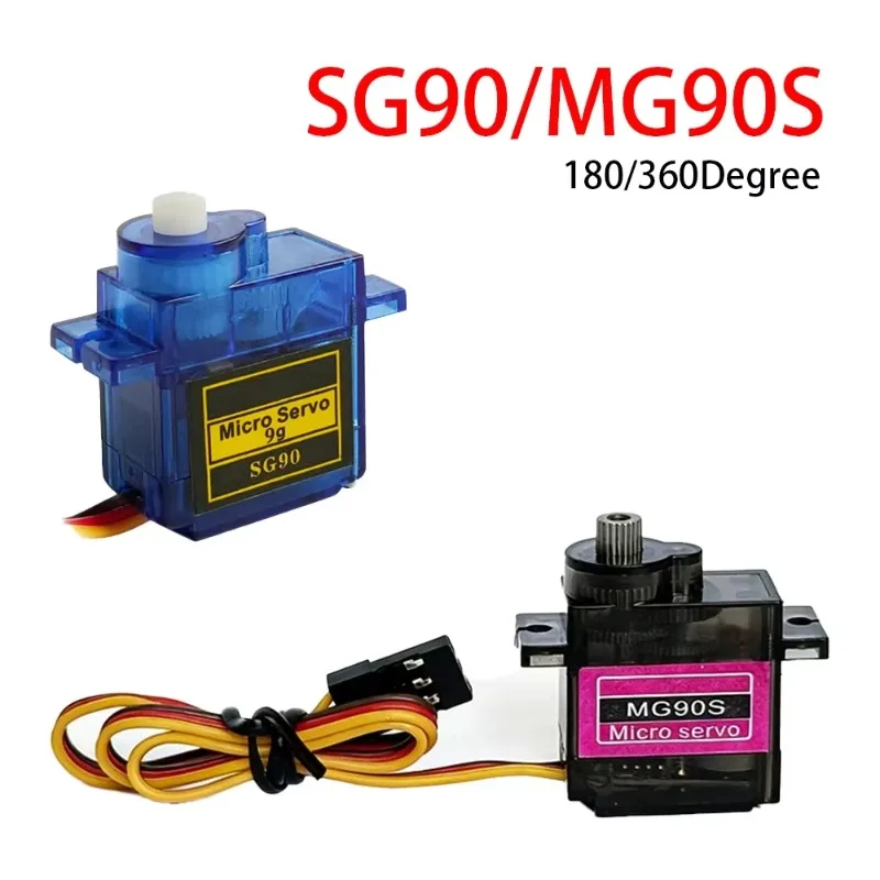 MG90S/SG90 Servo 1/3/5/10 Pcs All Metal Gear 9g SG90 Upgraded Version for Helicopter Plane Boat Car Trex 450 RC Robot