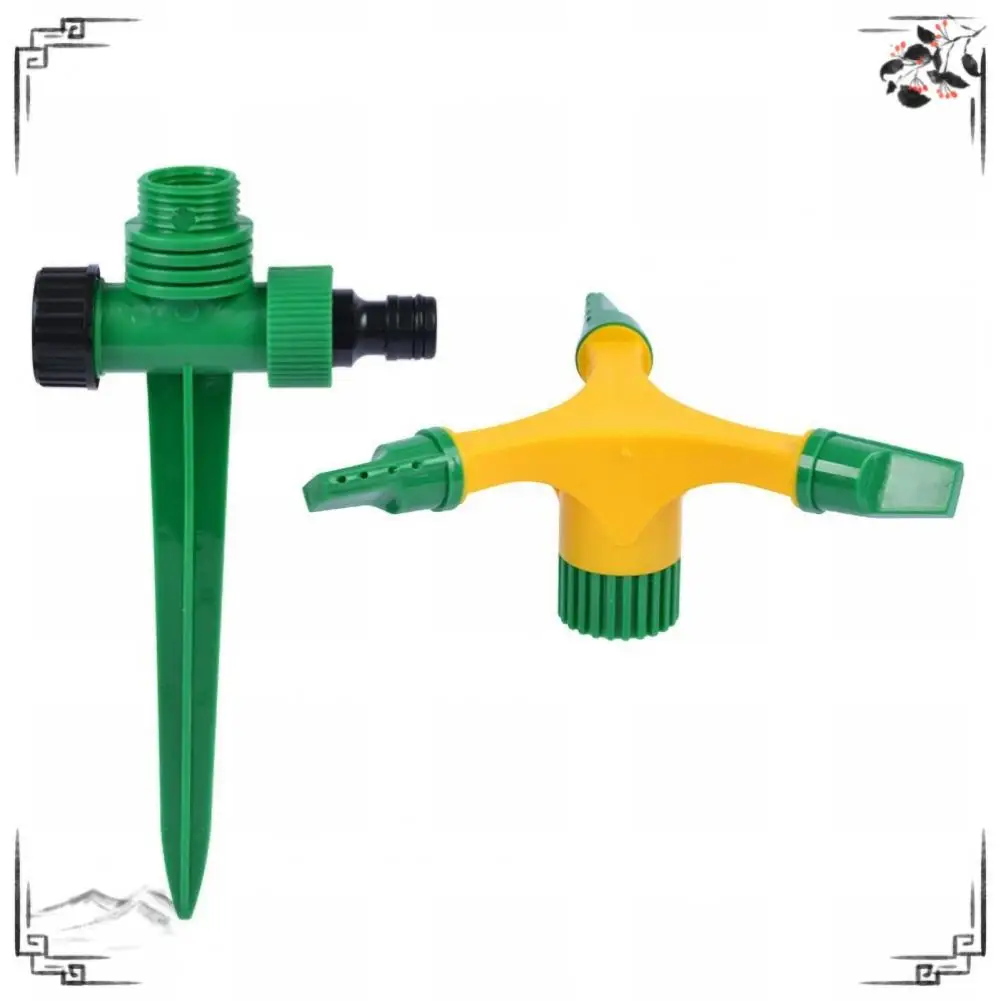 No-wobble Sprinkler Head Efficient 360-degree Rotating Lawn Sprinkler Wide Coverage Adjustable Garden Watering System with Easy
