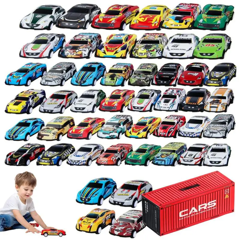 

Little Cars Set 48PCS Little Cars Vehicles Toy Set Kids Toys Car Metal Toy Cars Set Transport Vehicles Toys Race Model Car Small