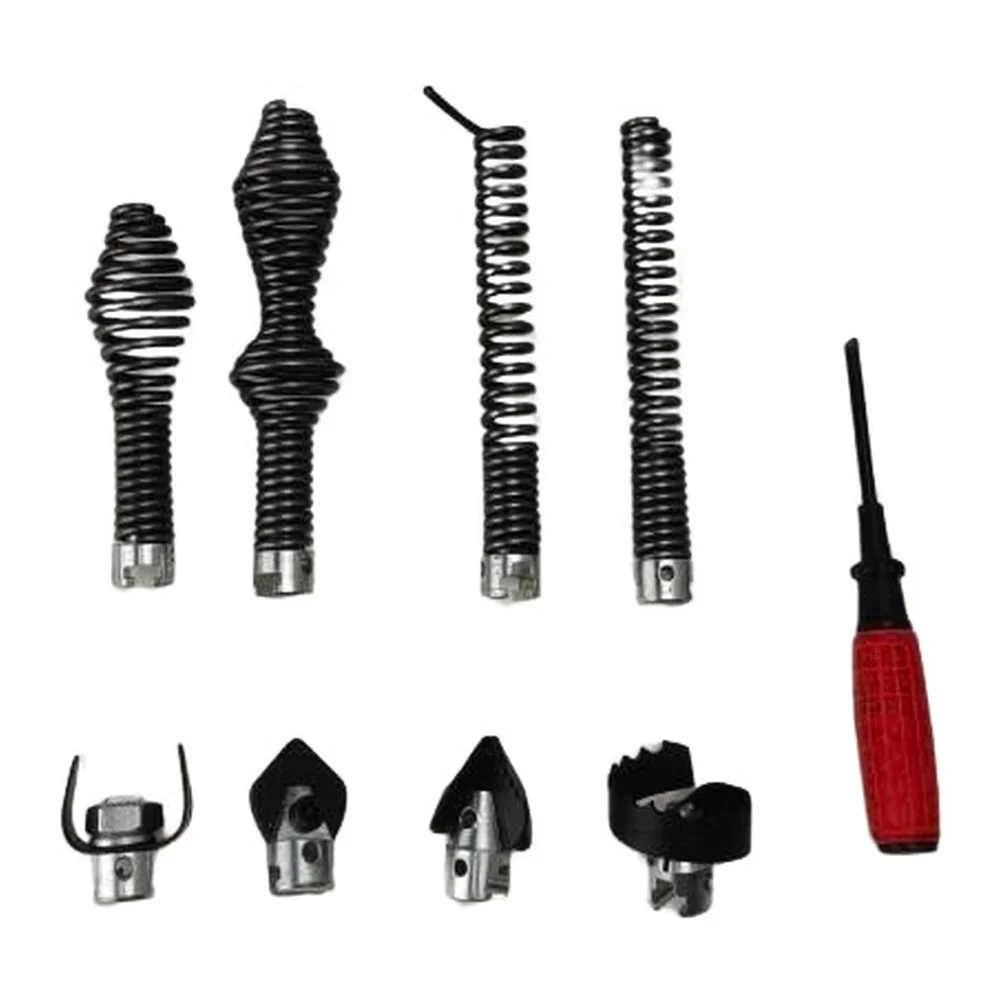 9-Piece Pipe Cleaner Cutter Accessories, Drain Cleaner Cutter Set For Ridgid C8 With 5/8" Shank Tools