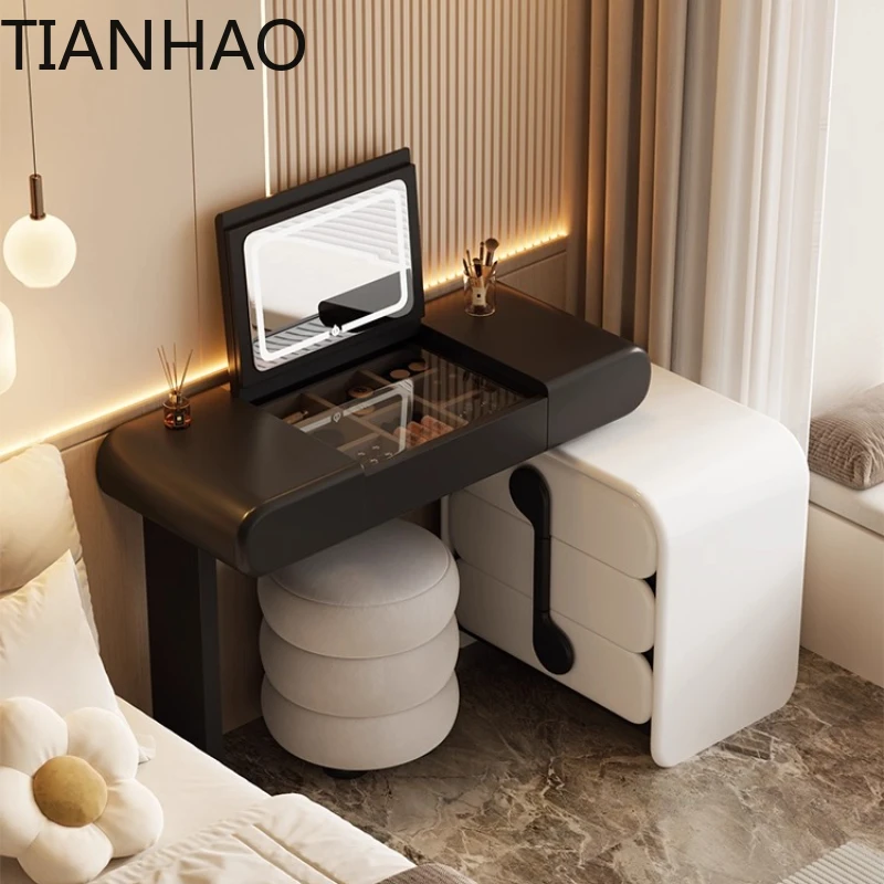 luxury solid wood makeup storage table vanity Dressing table Makeup vanity Toiletries desk dressers Vanities Bedroom Furniture