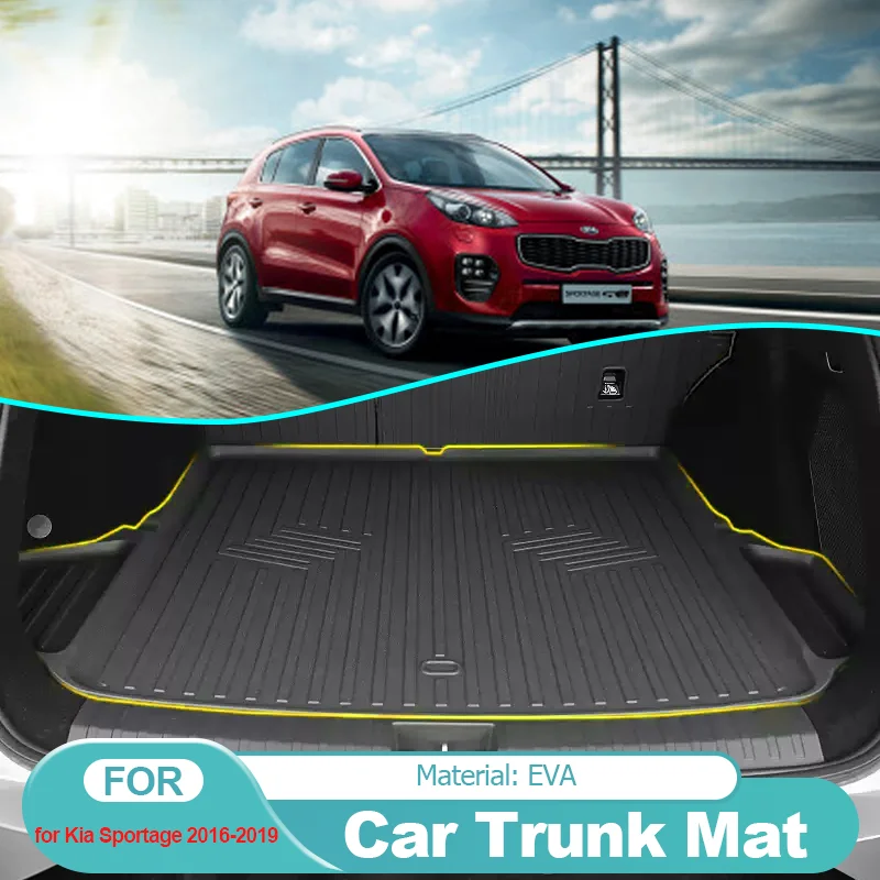 for Kia Sportage QL MK4 2016~2019 Car Trunk Mats Rear Boot Cargo Liner Covers Storage Tray Pad Luggage Carpet Car Accessories