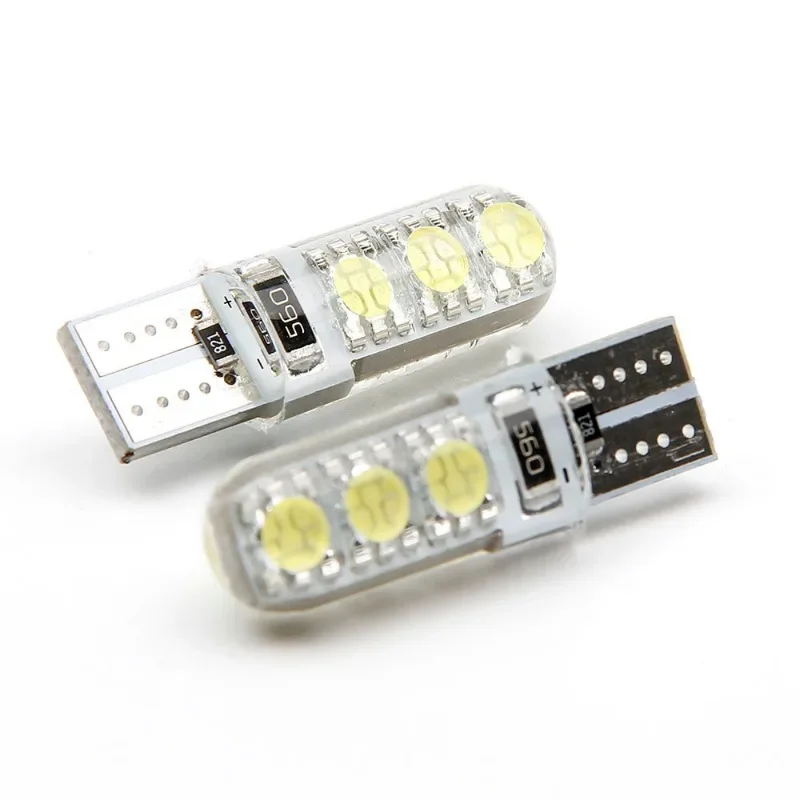 1pcs T10 Led Canbus No Error 194 168 W5W Silicon License Plate Clearance Lamp Dome Read DRL Reading Parking Light 12V Amber